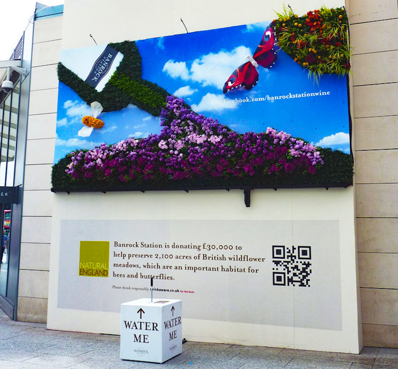 Billboards that will make people stop and stare as they realise real plants are growing from them!
