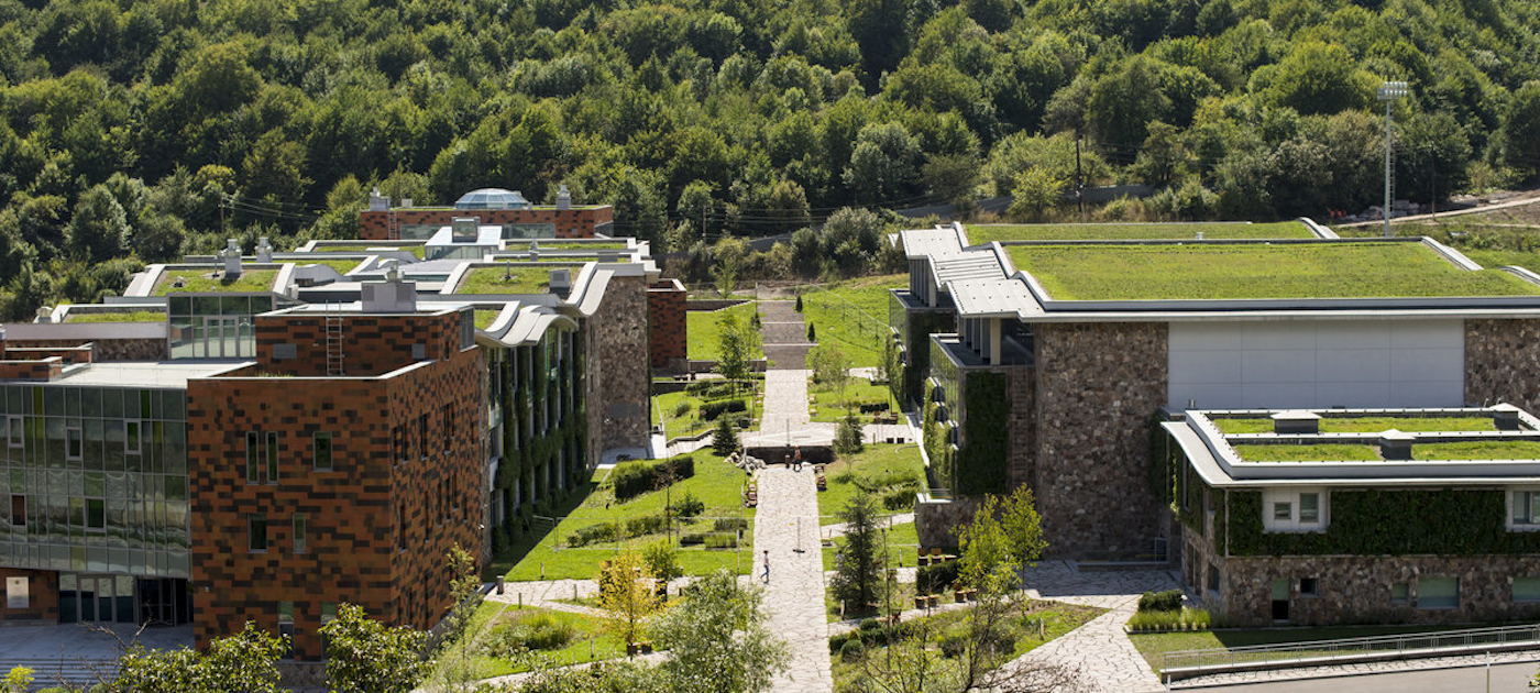 Dilijan International School In Armenia With Living Walls and Green Roofs On Campus