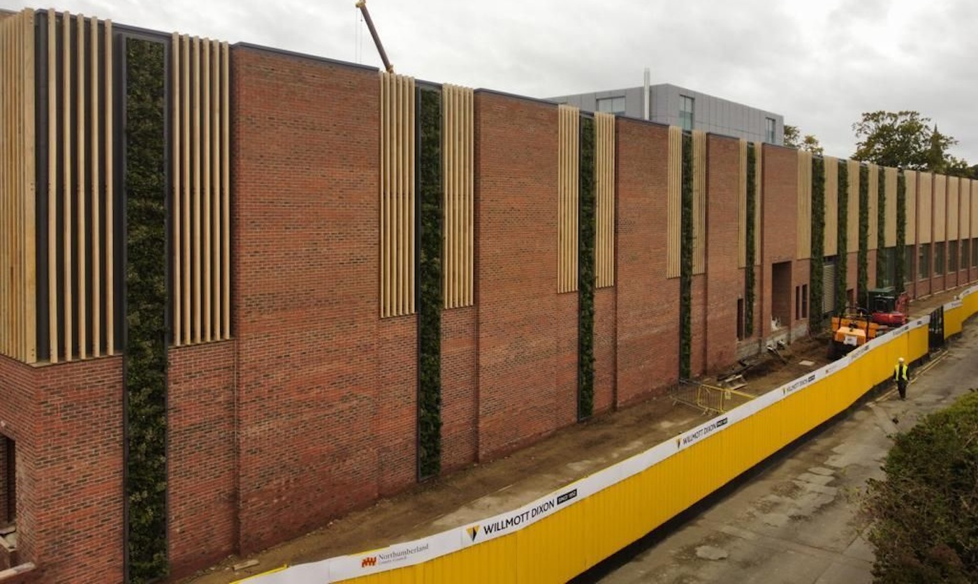 large brick and timber building facade
