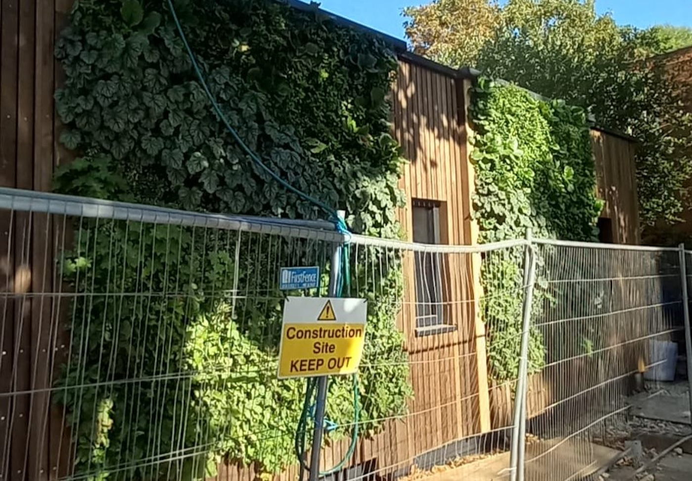 wall behind fence