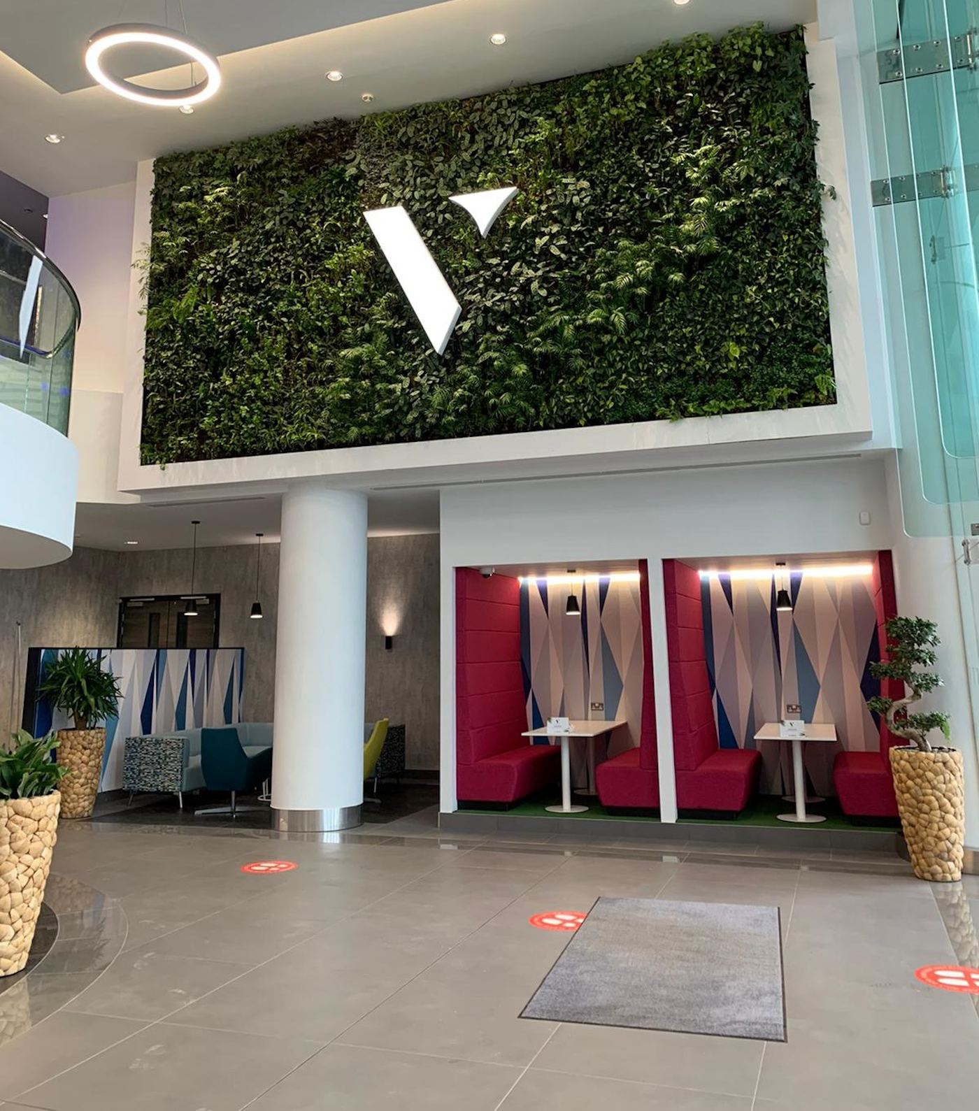 Interior Living Wall At The Vic Media City Building Manchester Main Reception Area