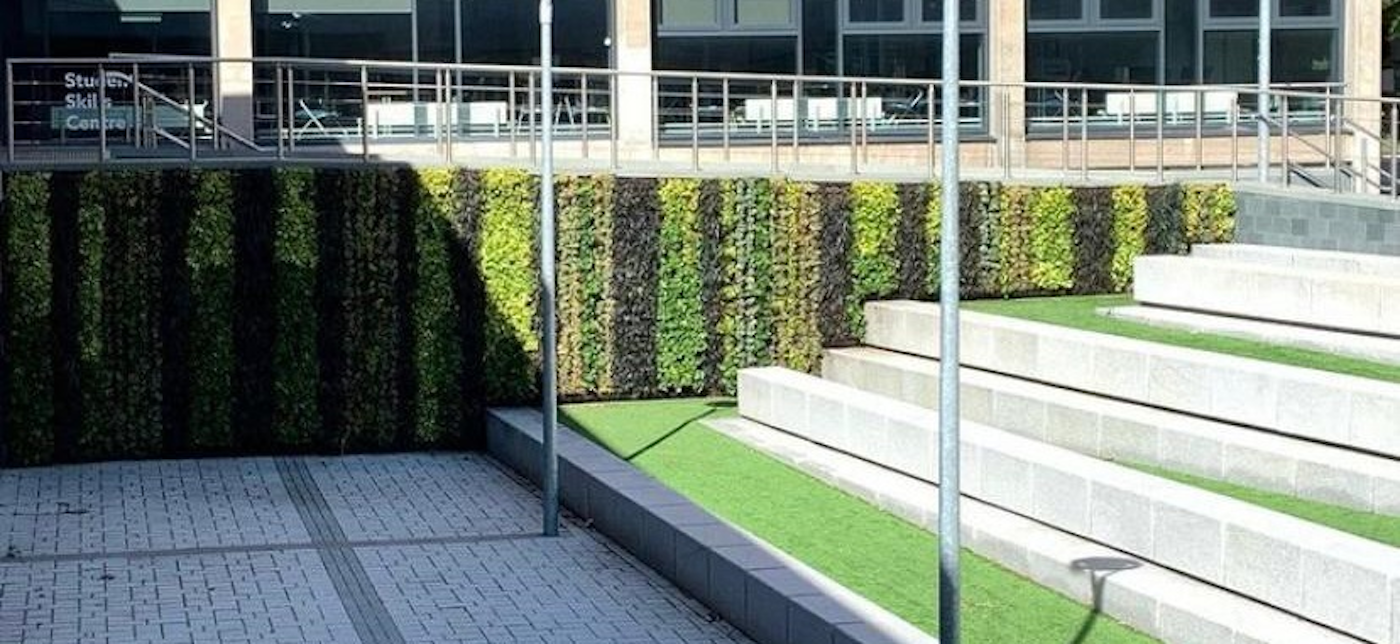 Striped Living  Wall At University Of Northumbria