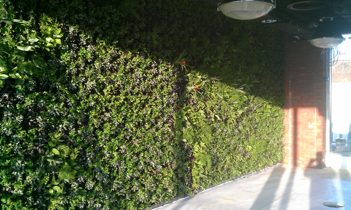 living wall in construction
